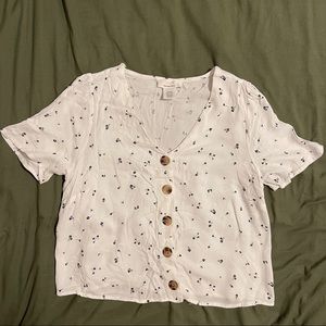 Patterned button up blouse